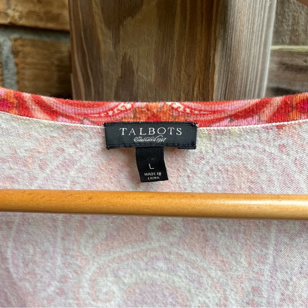 Talbots Paisley Cardigan - Red and Yellow - Picture 2 of 3